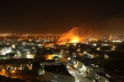埃尔比勒着火了
