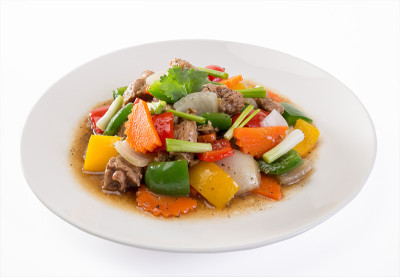 炒菜猪肉黑胡椒