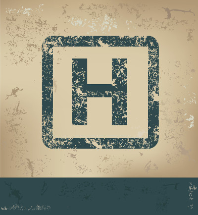H符号设计老背景，矢量