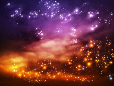 有星云和恒星的宇宙。美丽的空间。