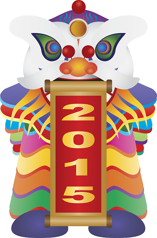 2015年舞狮画卷插画