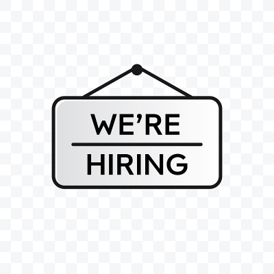 We're hiring icon vector illustration on transpare