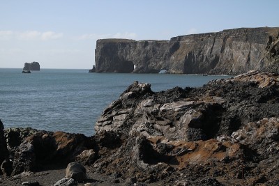 冰岛的黑沙滩，Dyrhólaey