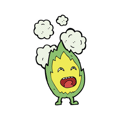 卡通火焰人物