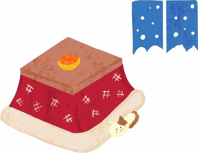 小tatsu和猫还有橘子，雪夜