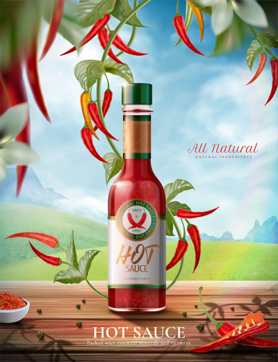 Hot sauce product ads