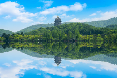 杭州西湖的美丽风景