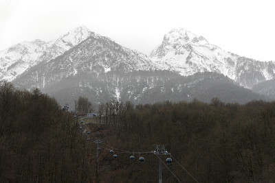 山顶度假胜地。令人惊叹的自然景观与山。罗莎库托自然背景。