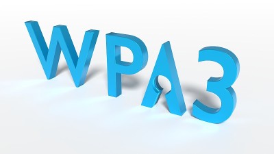 文本WPA3中A有一个钥匙孔网络安全概念