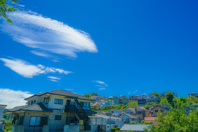 日野市的天际线和蓝天