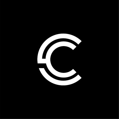矢量双线替代标志字母C
