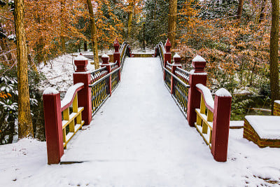 Crim Dell Bridge with Snow