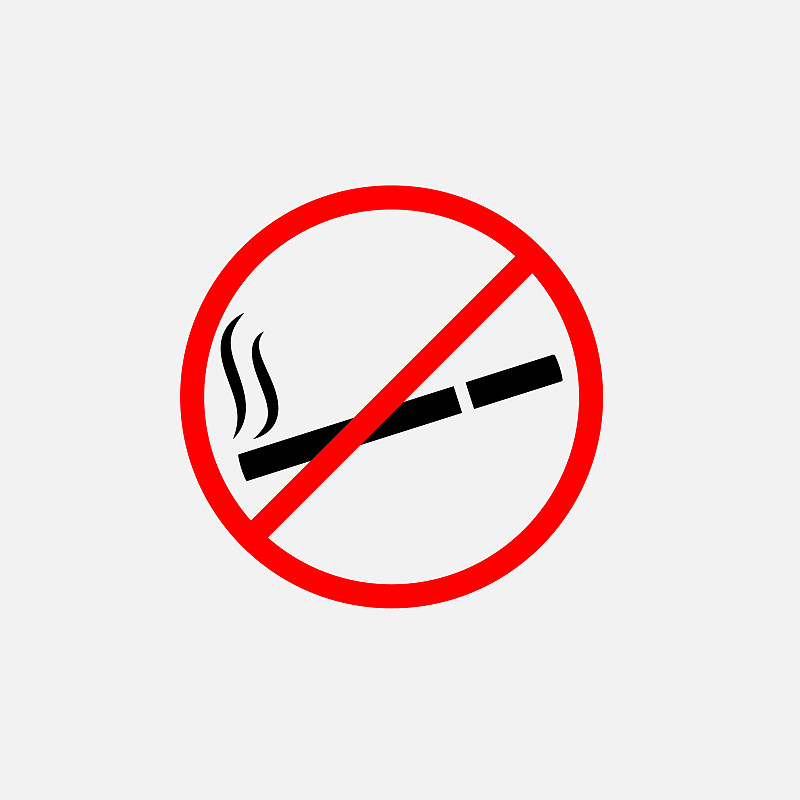 No smoking sign. No smoke icon. Stop smoking symbo