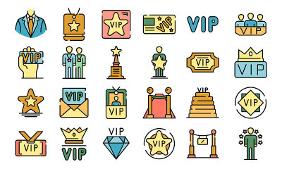 Vip图标矢量平面