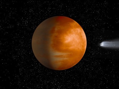 太空中的岩石行星，宇宙景观，行星表面。