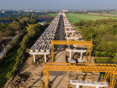 公路施工现场鸟瞰图