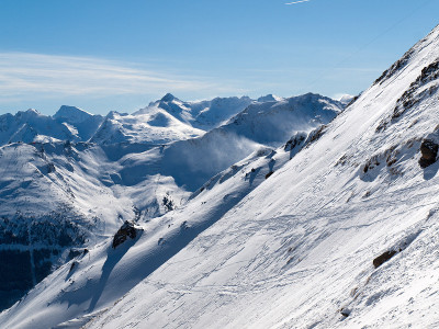 阿尔卑斯山的滑雪区
