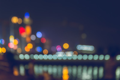 灯光夜景城市散景抽象背景