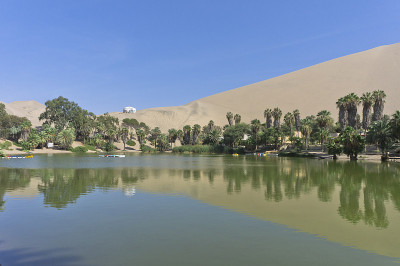 Huacachina绿洲，伊卡，秘鲁，南美洲