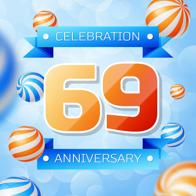 Realistic Sixty nine Years Anniversary Celebration