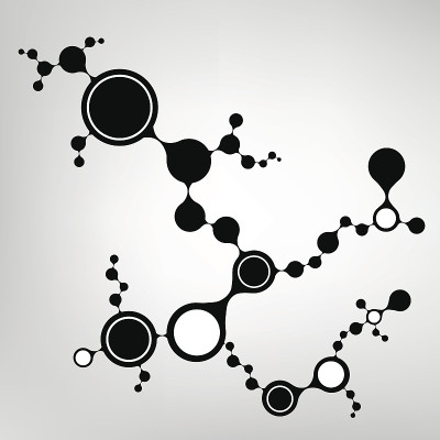 2d DNA分子结构矢量背景