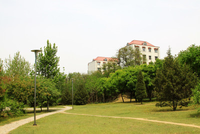 中国河北省唐山市的公园绿地和建筑