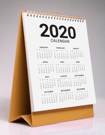 简易台历2020