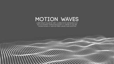 3D glowing abstract digital wave particles. Futuri