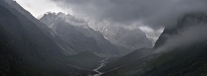 全景景观与山脉。