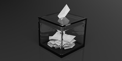 3d渲染玻璃投票箱