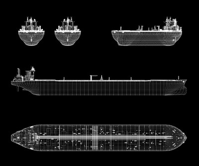 油轮方案。3 d渲染。