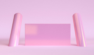 极简几何形状多彩的场景，3d渲染3