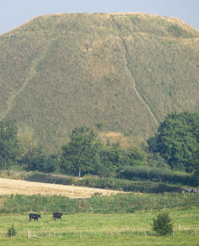锡尔伯里山史前遗址，威尔特郡，英格兰，英国。