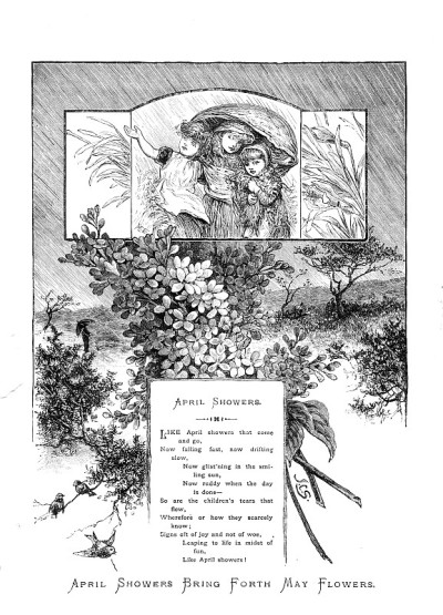 维多利亚时代的插图和诗歌“四月的阵雨带来五月的花”