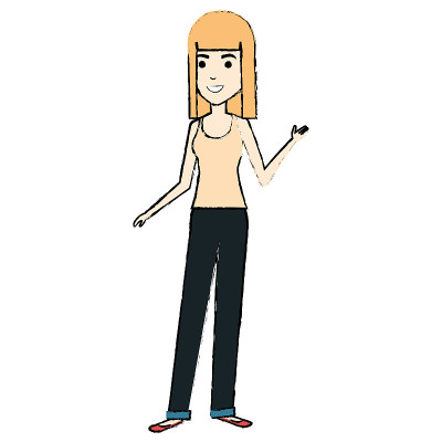 美丽的女人站在头像人物