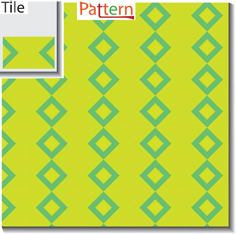 多色对角线方形型无缝图案向量，看起来像多色几何宝石，如平格子图案，它是无缝方形艺术图案和格子纹理图案