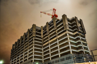 横滨港人未来的高层建筑工地