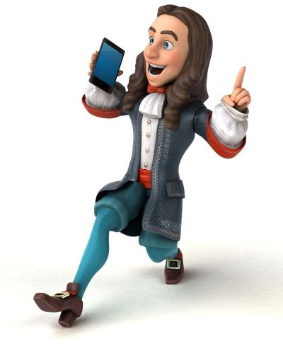 3D插图的卡通人在历史巴洛克服装