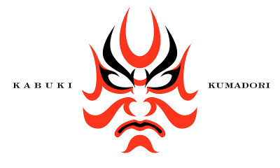 歌舞伎化妆，Kumadori矢量图案图形