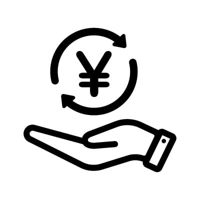 货币兑换，投资矢量图标插图(日元，日元)