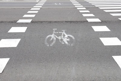 骑自行车的道路标记