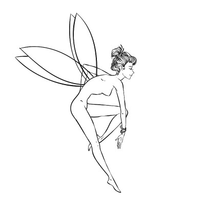矢量插图美丽的仙女