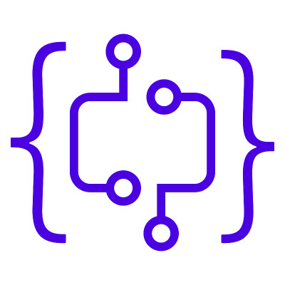 编码数字图标设计模板矢量程序员连接线形符号图标