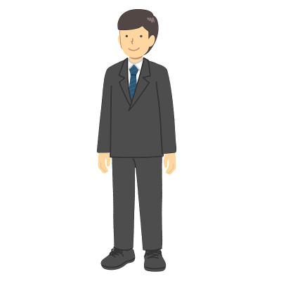 穿着西装的男人的插图