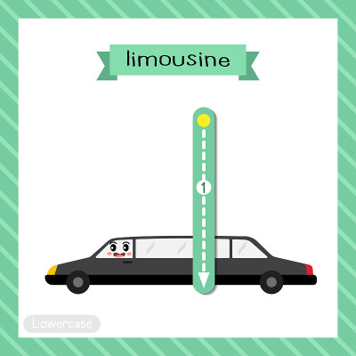字母L小写跟踪。豪华轿车