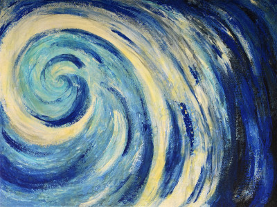 海浪绘画