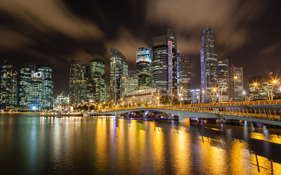 新加坡滨海湾夜景
