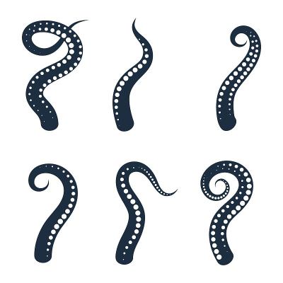 章鱼矢量图标插图