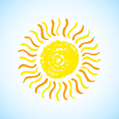 手绘的太阳