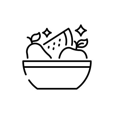 食品卫生矢量轮廓图标风格插图。EPS 10个文件